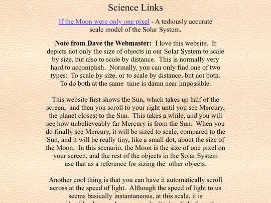 links/science screenshot
