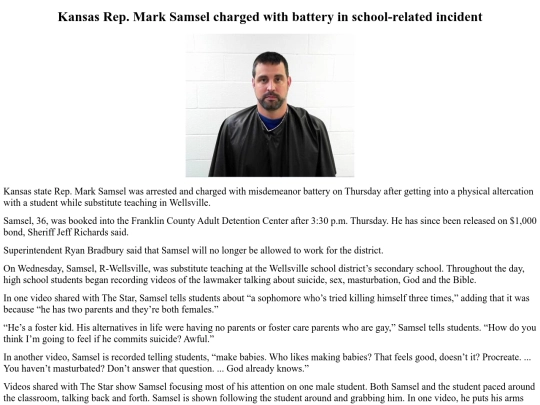 news articles/Mark Samsel screenshot
