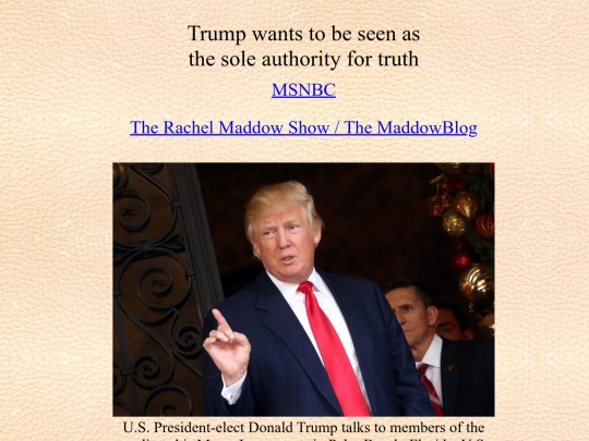news articles/Politics/01/Trump wants to be seen as the sole authority for truth screenshot