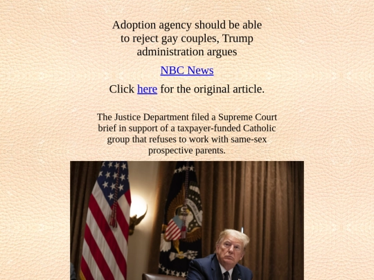 news articles/Politics/03/Adoption agency should be able to reject gay couples Trump administration argues screenshot