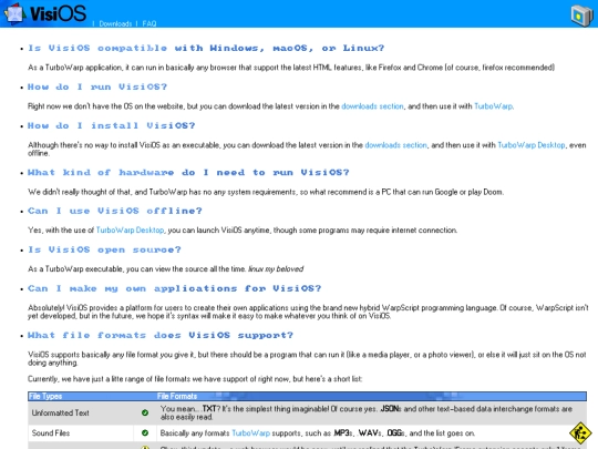 faq screenshot