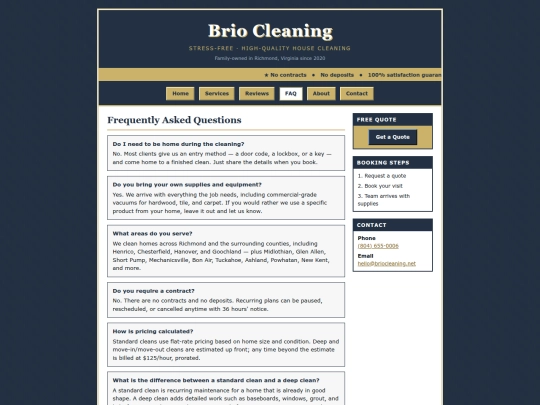 faq screenshot