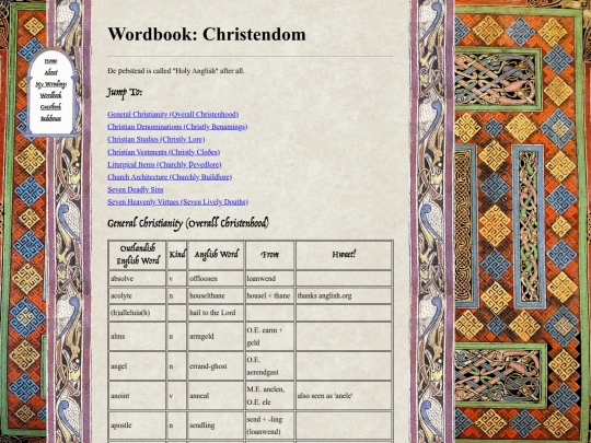 wordbook/christendom screenshot