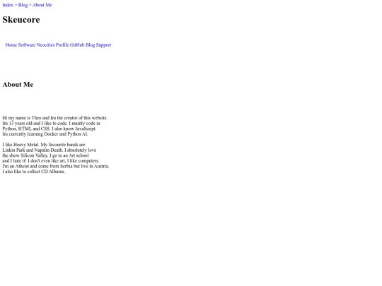aboutme screenshot