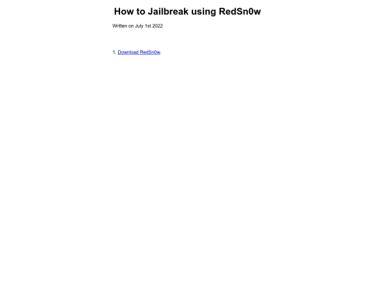 redsnow screenshot