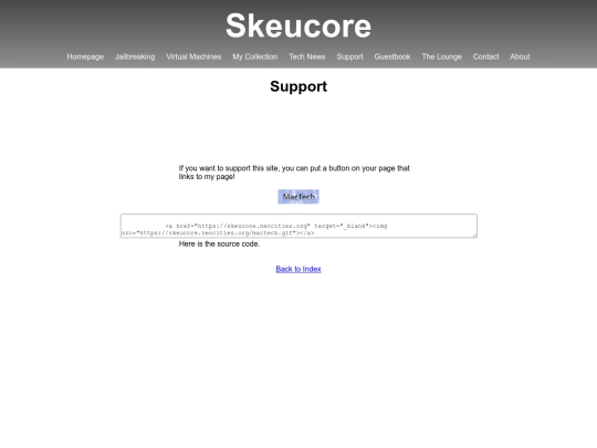 support screenshot