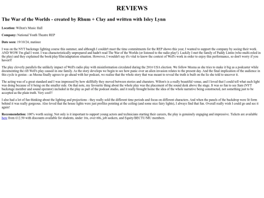 reviews screenshot