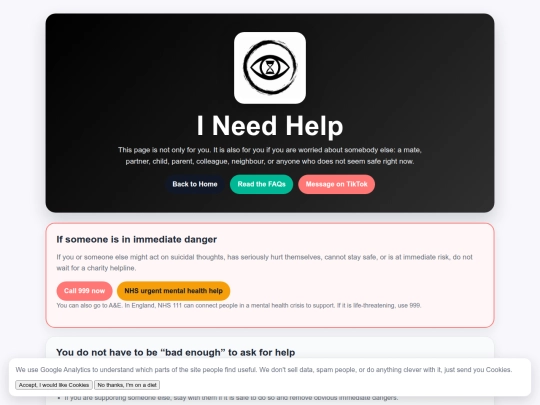 ineedhelp screenshot