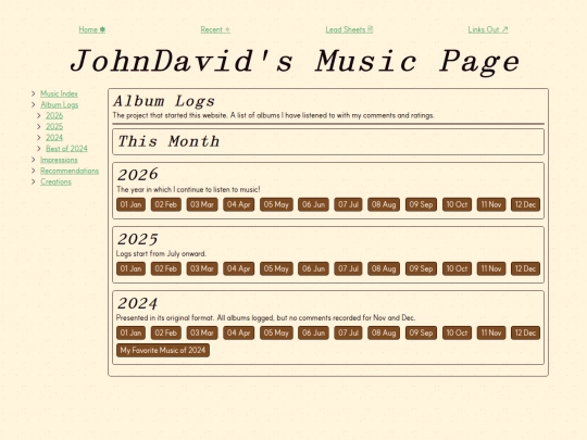 music/log screenshot