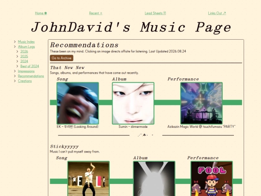 music/recs screenshot
