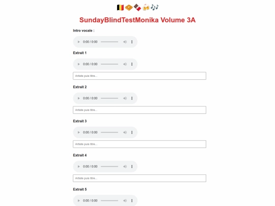 SundayBlindTestMonikaVolume3A screenshot