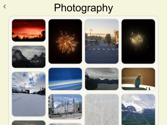 Photography screenshot