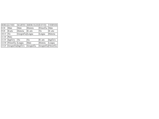 proyectositioweb/Horario screenshot