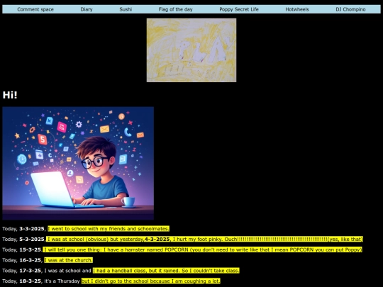 diary-page screenshot