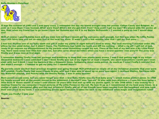 blossom-section/babyblumensponyland screenshot
