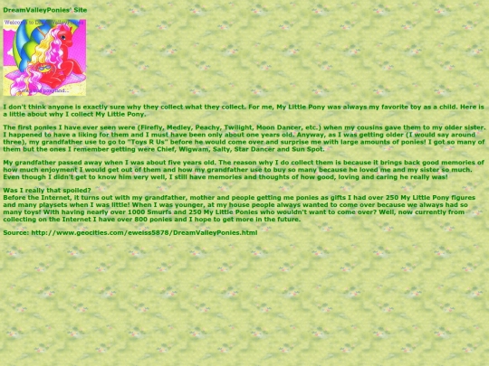 blossom-section/dreamvalleyponies-site screenshot