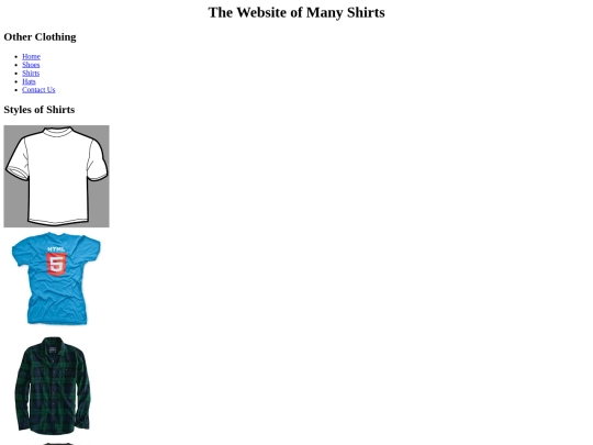 shirts screenshot