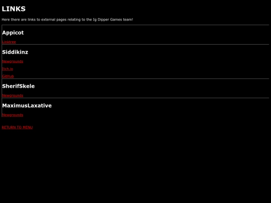 links screenshot