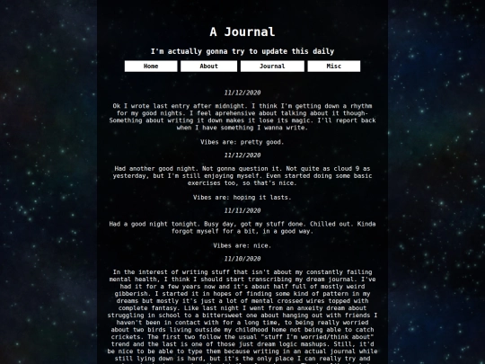 journal screenshot