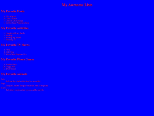 My Awesome Lists screenshot