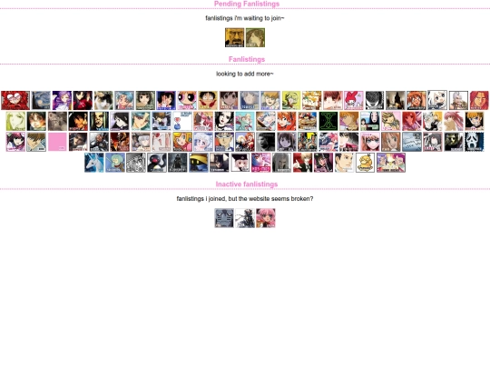 fanlistings screenshot