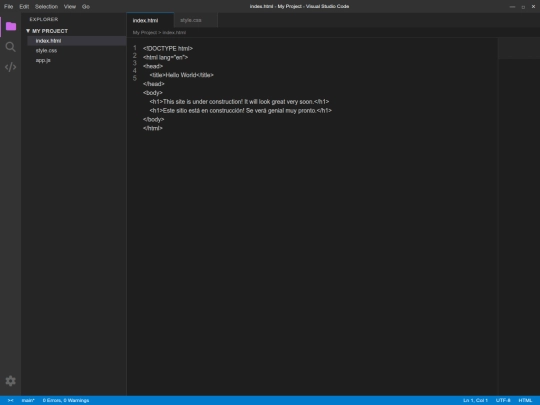 index screenshot