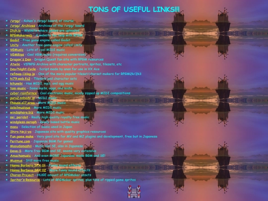 links screenshot