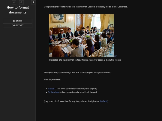 How to format documents screenshot