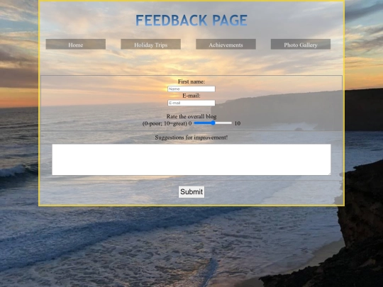 feedback screenshot