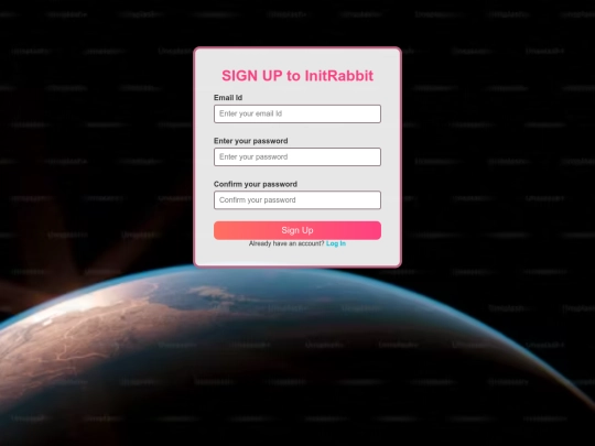 initrabbit/signup screenshot