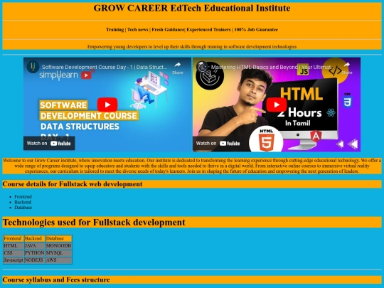 Grow career screenshot