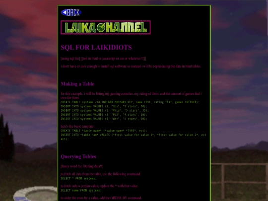 notes/sql screenshot