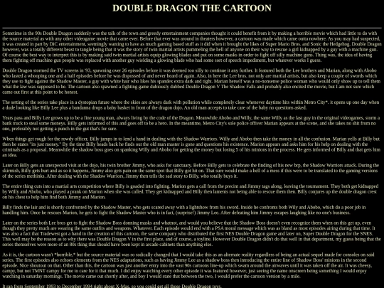 doubledragoncartoon screenshot