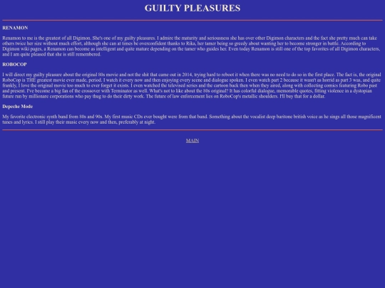 guiltypleasures screenshot