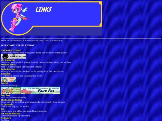 links screenshot