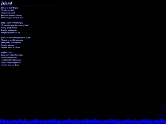 poetry/page 3/island screenshot