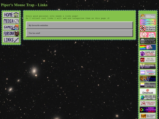 links screenshot