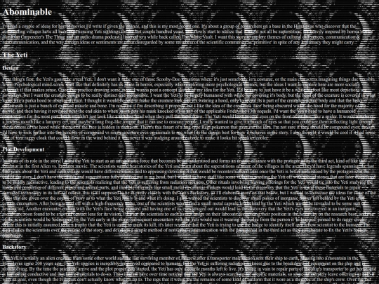 Creative_Writing/Abominable screenshot