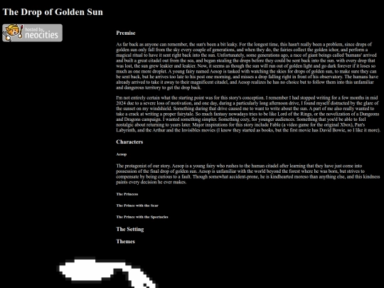 Creative_Writing/The_Drop_of_Golden_Sun screenshot