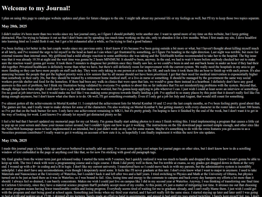 Journal screenshot
