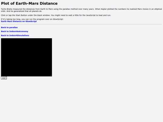simulations/EarthMarsDistance screenshot