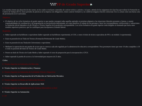 Trabajos/FP de Grado Superior screenshot