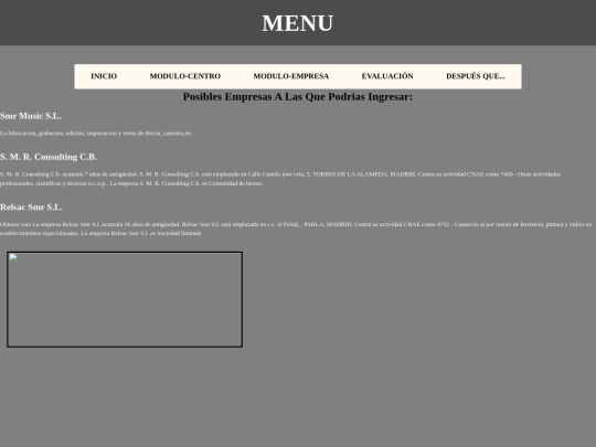 Trabajos/modulo empresa screenshot