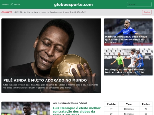 globoesporte screenshot