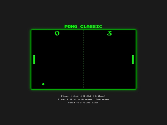 pong screenshot