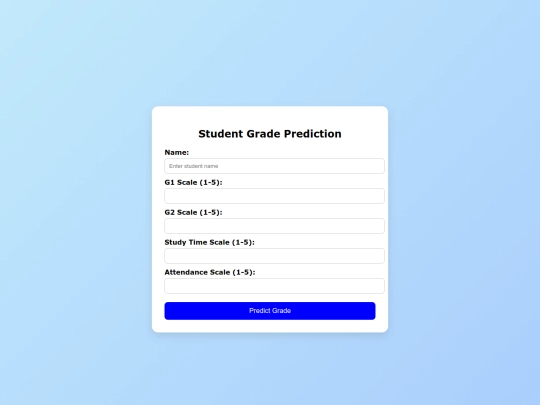 grade prediction feature/grade screenshot