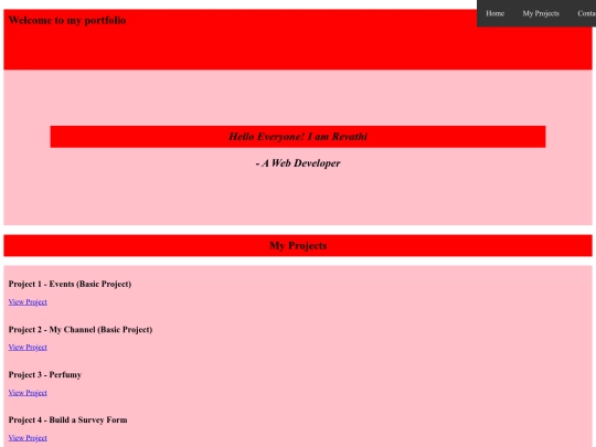 project 5-Personal portfolio webpage screenshot