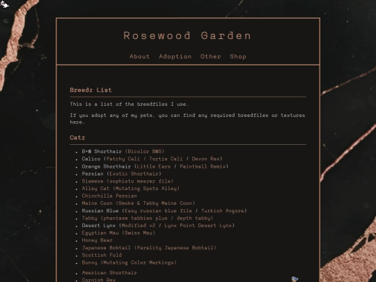 list screenshot
