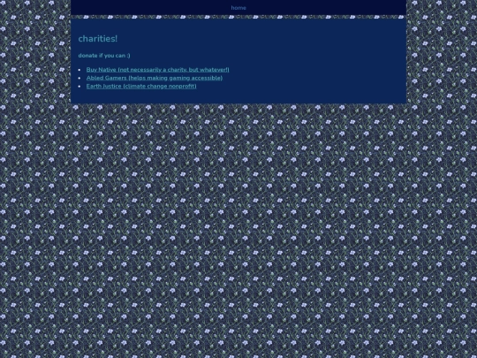 charities screenshot