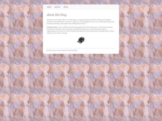blog/about screenshot